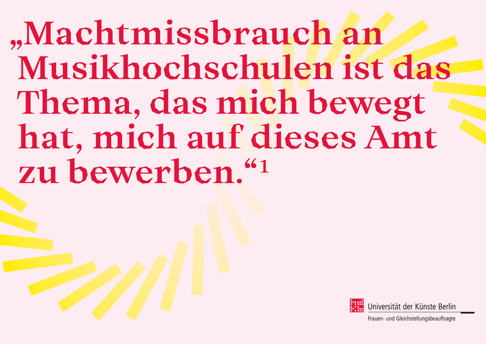 „Machtmissbrauch an Musikhochschulen ist das Thema, das mich bewegt hat, mich auf dieses Amt zu bewerben.“