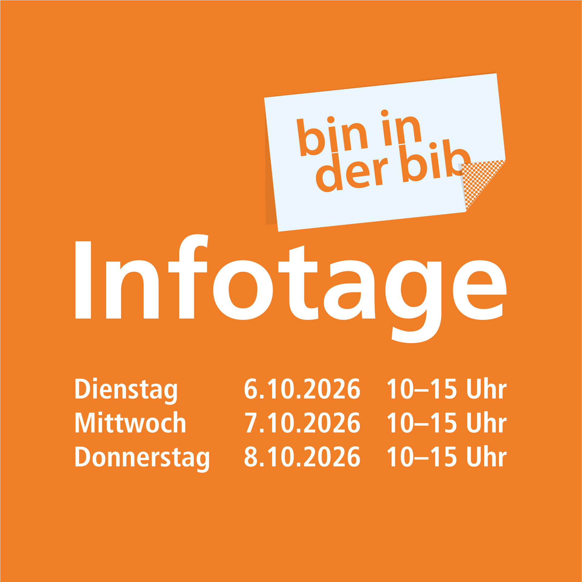 Infotage zum Semesterstart