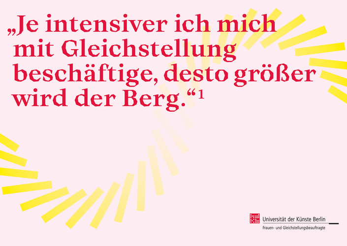 „Je intensiver ich mich mit Gleichstellung beschäftige, desto größer wird der Berg.“